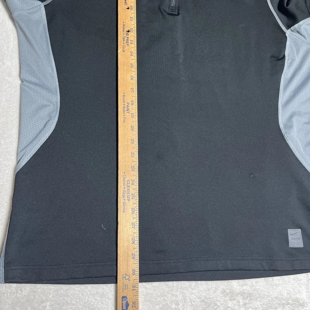 Nike Pro Dri Fit Neck Swoosh Mens Black Size XXL 1/4 Zip Pullover Shirt Golf